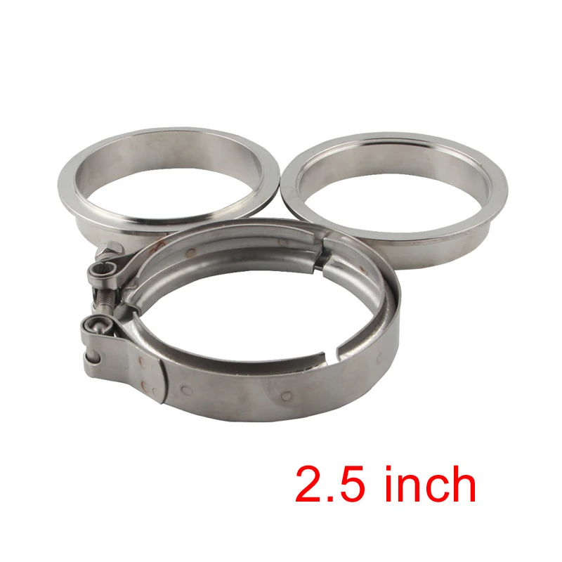 2.5 Self Aligning Male/Female V-Band Clamp CNC Stainless Steel Flange Kit 