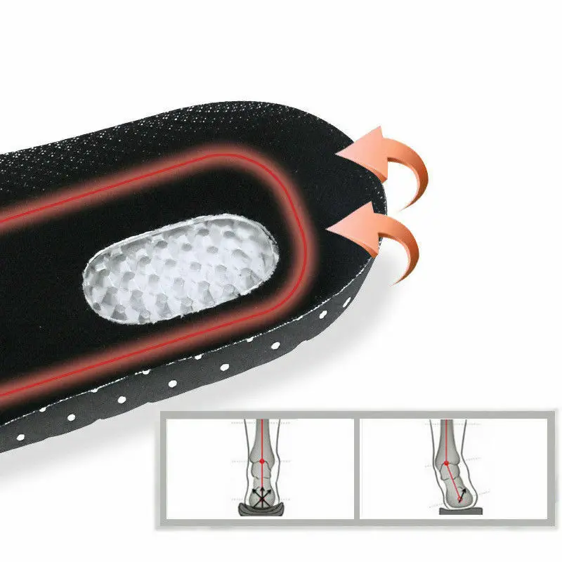 Men Gel Orthotic Sport Running Insoles Insert Shoe Pad Arch Support Heel Cushion 1PAIR
