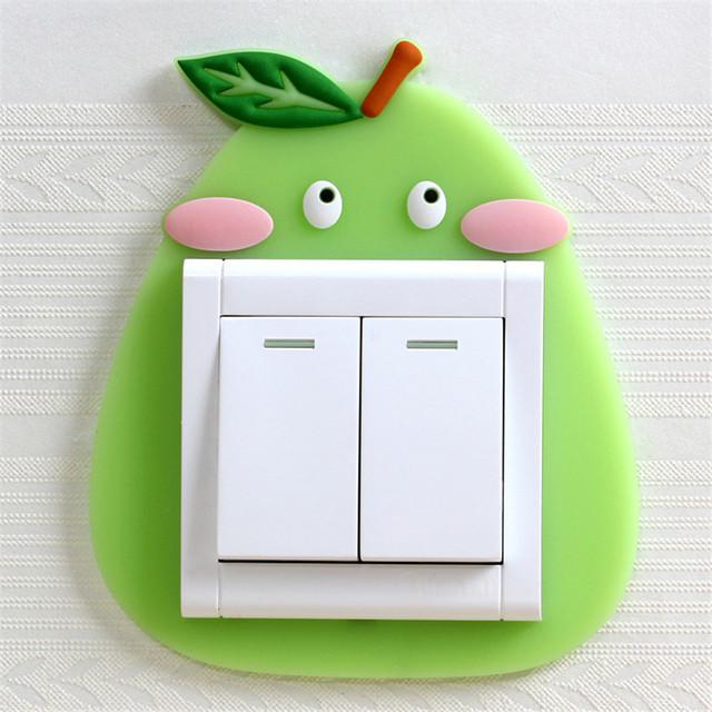 Switch Sticker Glow in Dark Wall Sticker home decor Luminous Switch/Socket Silicone Protect Cover On-Off Decor Sticker