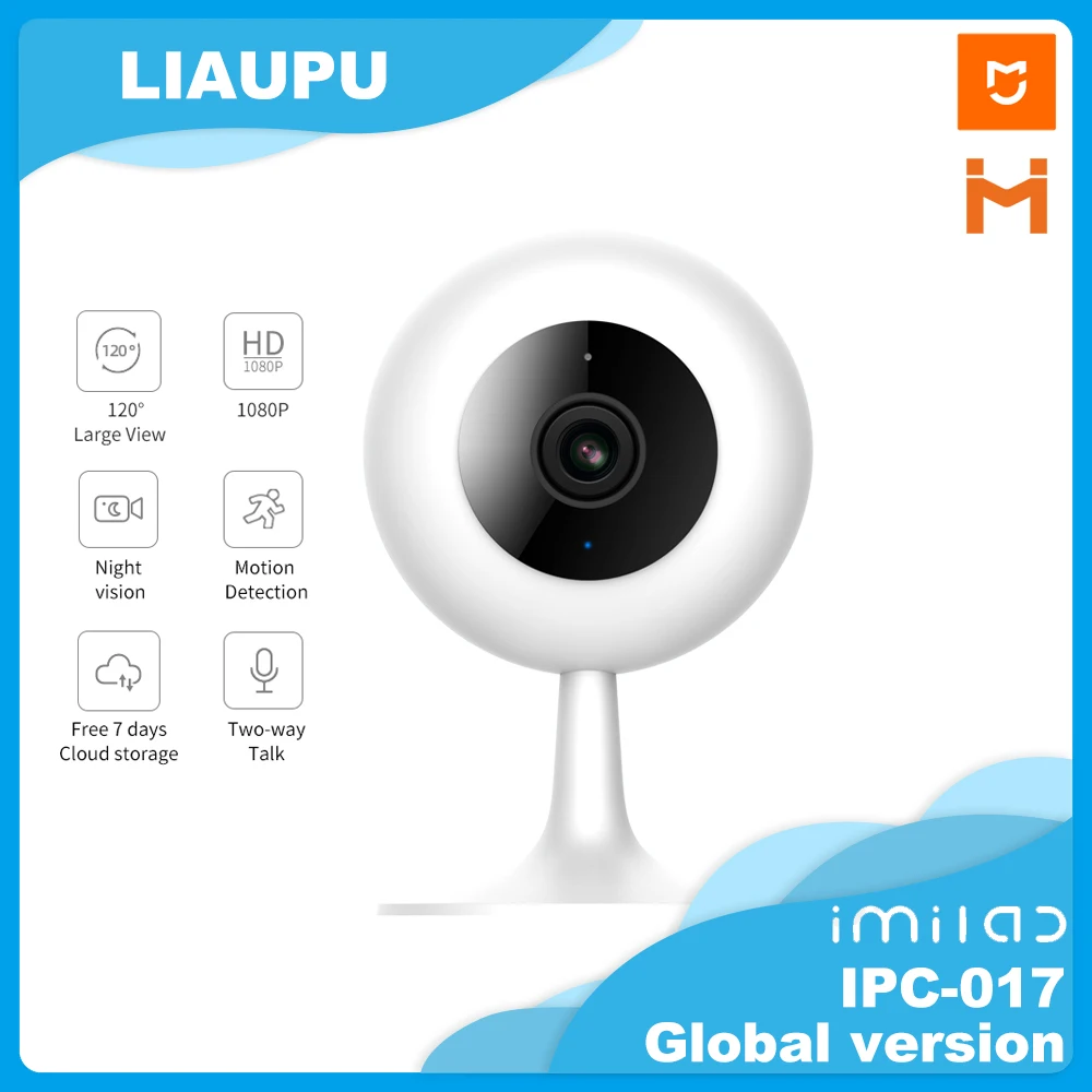 IP камера Mijia IMILAB 017 C1 Mi Home App беспроводная инфракрасная видеонаблюдения с функцией