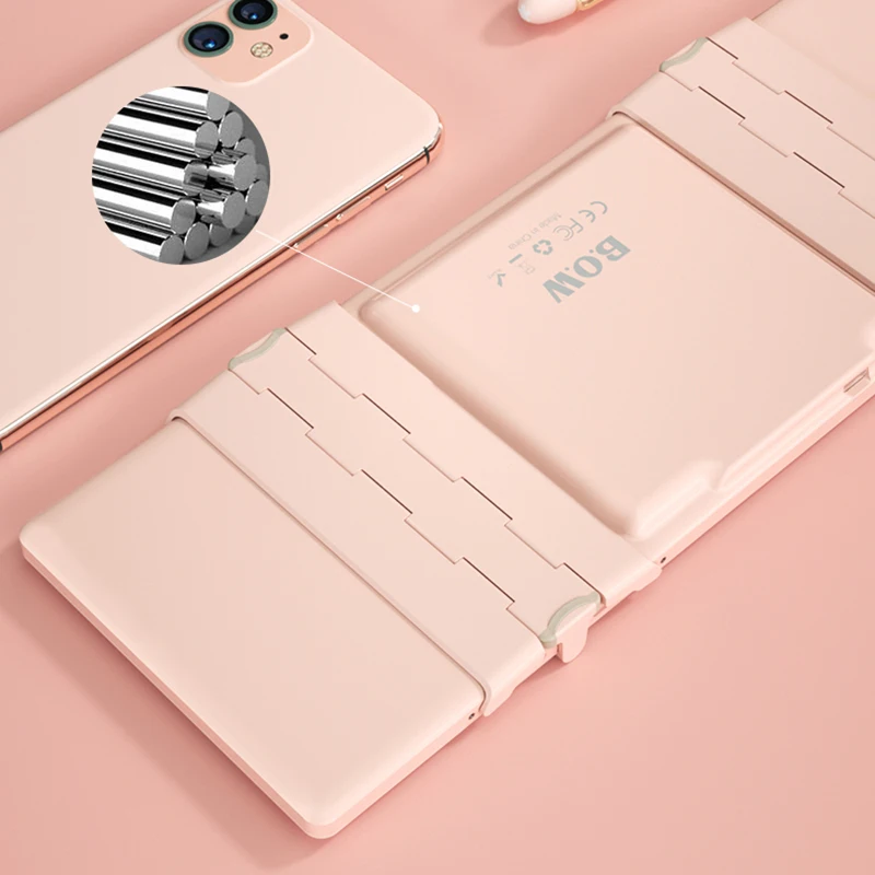 Dobrou o Teclado para o Telefone Case de Alumínio Conectado sem Fio de Bluetooth B.o.w Tabuleta Apoia Android Windows pc Que Ios - Imagem 6