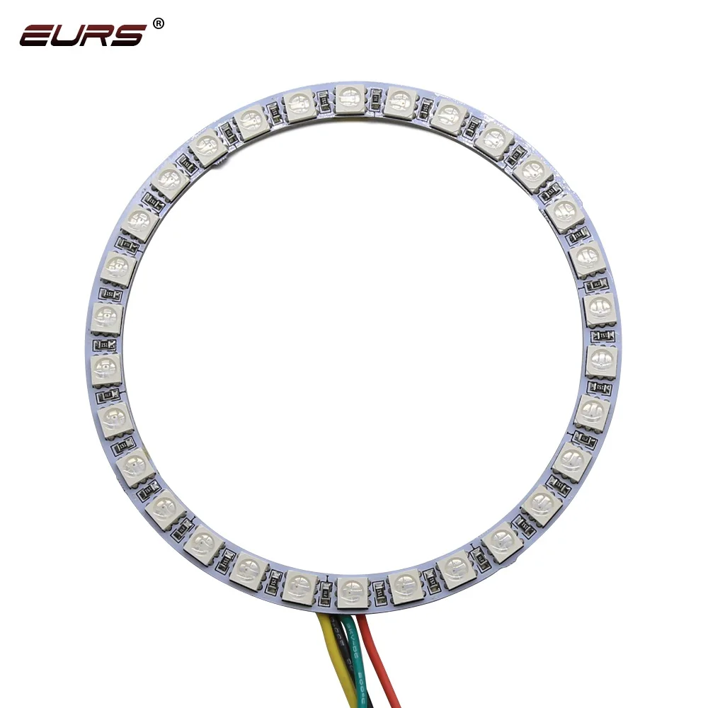 EURS(TM) 2 шт. супер яркий 5050 светодиодный RGB 5 Вт 1000LM 10 V-14 dc-двигатель, напряжение 90 мм с дистанционным управлением лампа угол глаза светильник светодиодный потолочный светильник