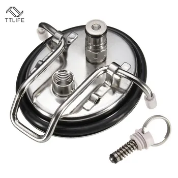 

Replacement Stainless Steel Carbonation Keg Lid Home Brew Beer Making Tool With 0.5 Micron Diffusion Stone and Beer Line