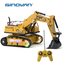 4CH Моделирование RC грузовик экскаватор игрушки с музыкой и светильник для мальчиков подарок Инженерный пульт дистанционного управления автомобиль трактор игрушка