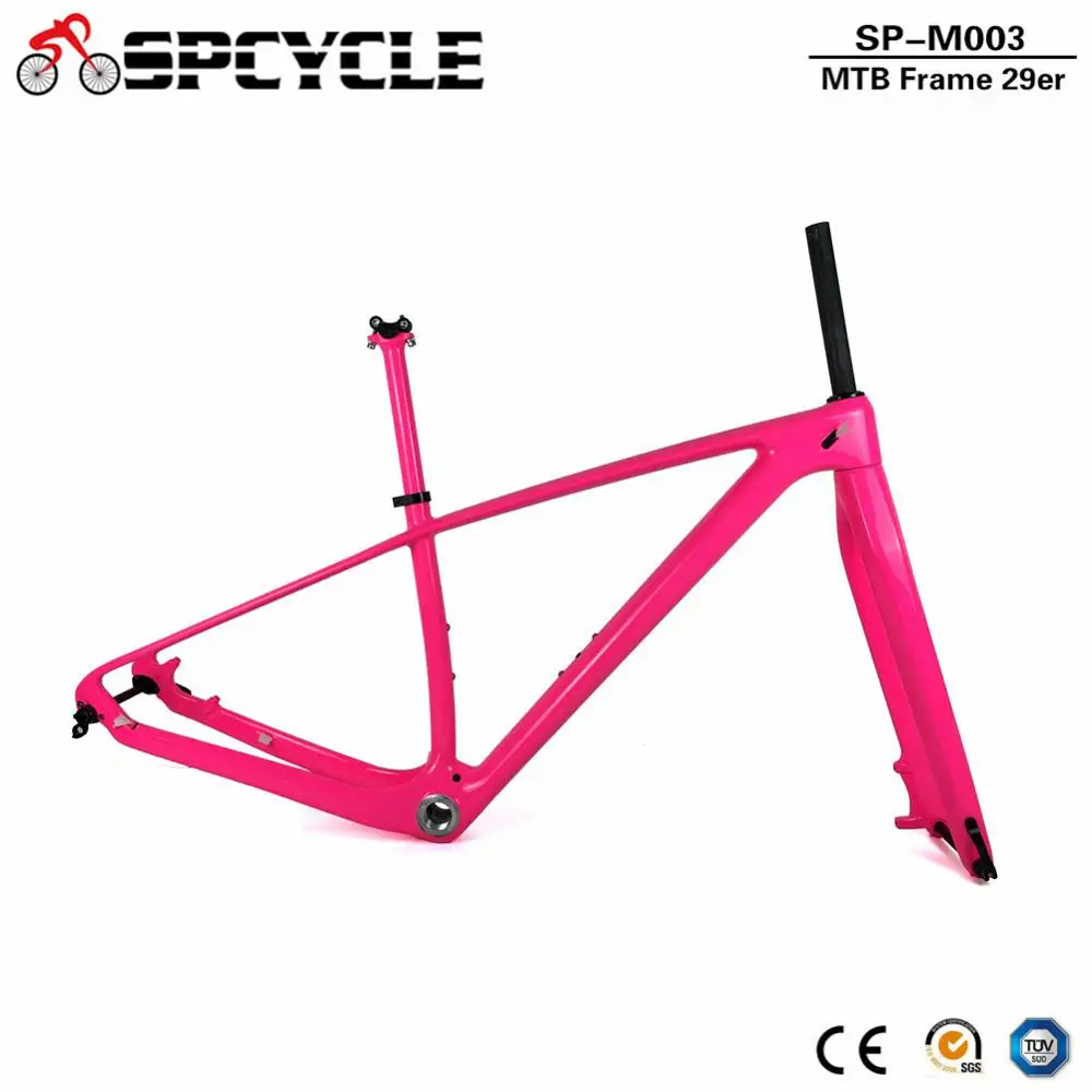 Spcycle 650B/27.5er/29er MTB горный велосипед рамы из углеродного волокна 142 мм через ось