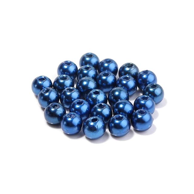 1000pcs 3-10mm Round ABS Imitation Pearl Beads Loose Beads Plastic Acrylic Spacer Bead For Jewelry Making Diy Bracelet Necklace Dark blue
