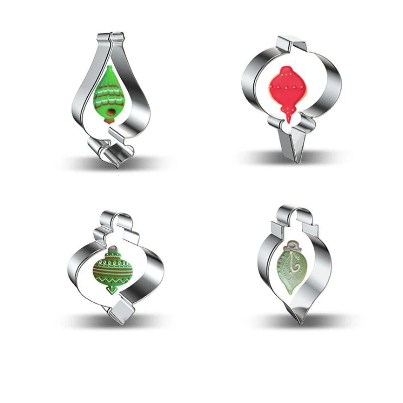 1pcs Christmas Lantern Pendant Metal Cookie Cutter Fondant Cake Decor Pastry Biscuit tool Cupcake Topper Bread Mold