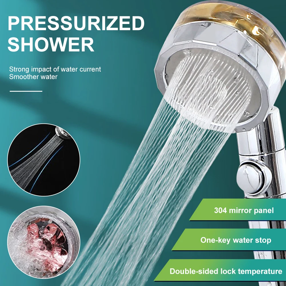 High-Pressure Shower Head 360 Rotated Powerful Water Saving Hand Spray Bathroom