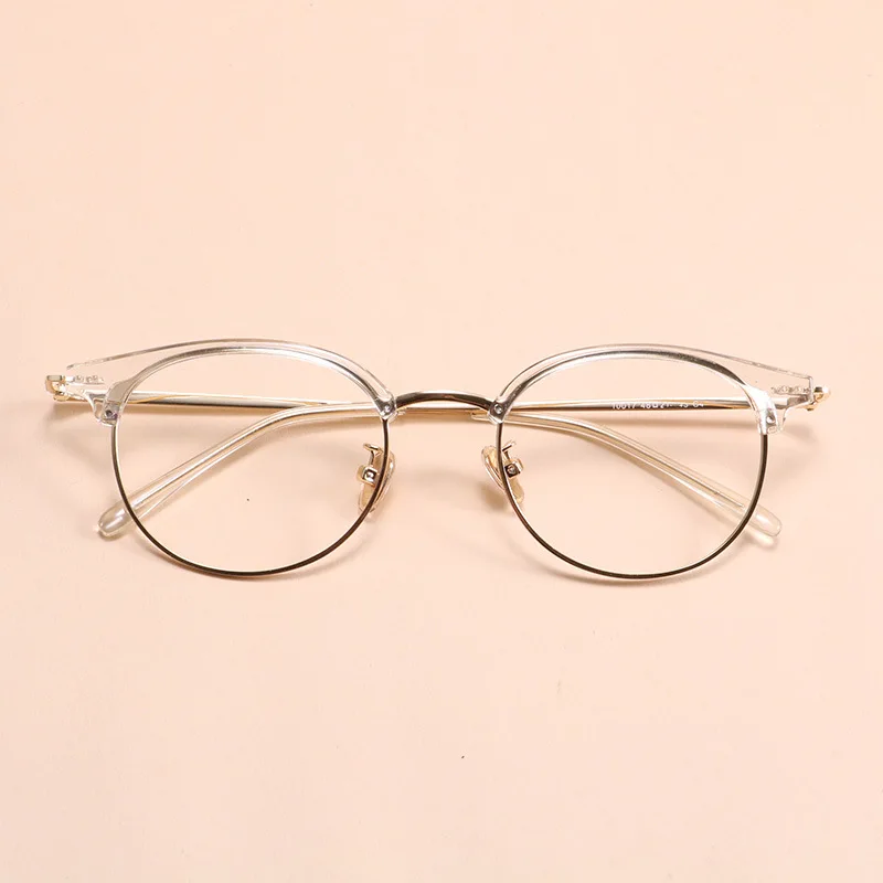 

TR90 Transparent Glasses Frame Women Half Rim Optical Myopia Prescription Eyeglasses Spectacle Frames Clear Lens Eyewear Oculos