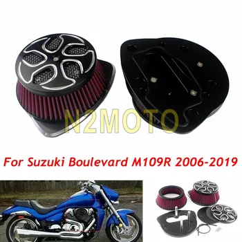 

1 Pair Motorcycle Aluminum Big Twin Air Filter Spider Air Cleaner Kit For Suzuki Boulevard M109R 2006-2018