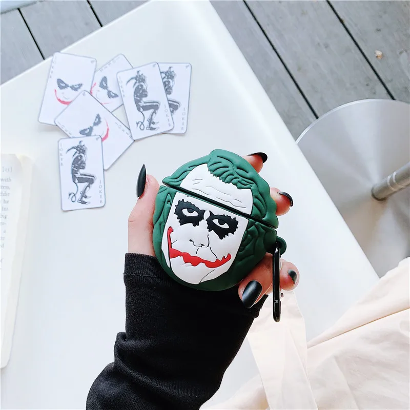 

Marvel Clown Silicone For Apple Airpods 1 2 Case Cartoon Earphone Cover TPU Bluetooth Wireless Protection Coque Shell Box Green