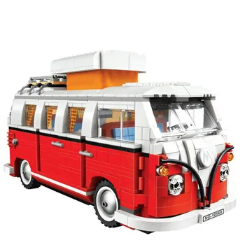 

New Compatible Lepinblock City 1354Pcs Technic Series Volkswagen T1 Camper Van Model Building Blocks Kits Set Bricks Toys