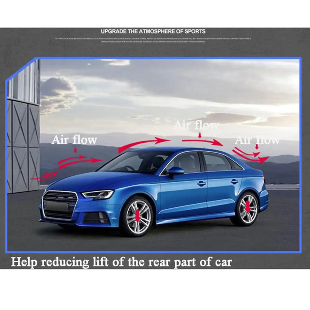 Автогонки задний багажник спойлер крыло Крока крыши для Audi A3 углеродного волокна