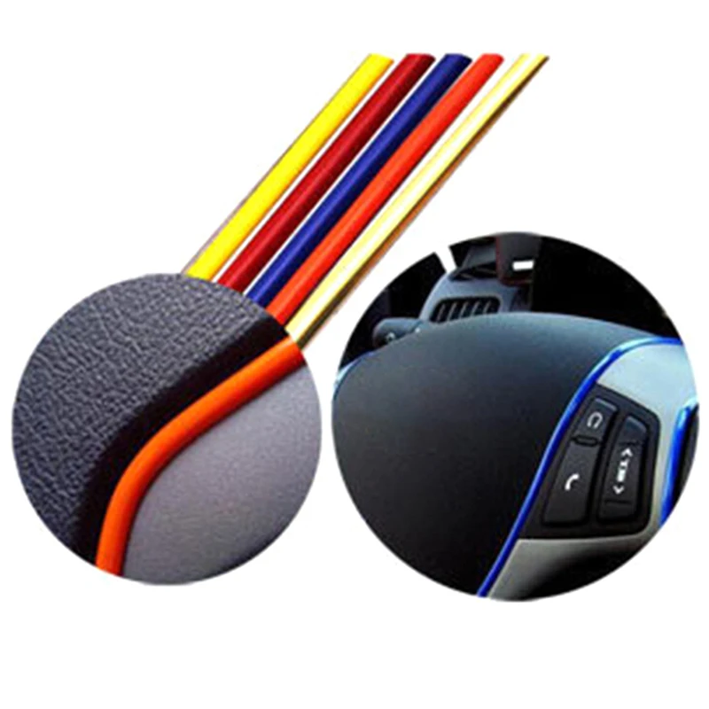 Styling Interior Exterior Decoration Door Strip Moulding Trim Dashboard Edge Universal Auto Chrome Ceyes Car Seal Accessories