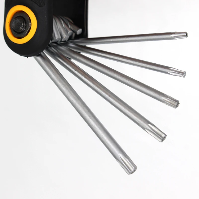 8 в 1 Многофункциональный складной мини-отвертки набор складной Torx Star Key Bit Отвертка гаечный ключ набор T9 T20 наборы инструментов