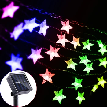 

Solar Star String Lights Outdoor Solar Powered String Lights Twinkling Fairy Lights For Garden Lawn Patio Landscape Decorations