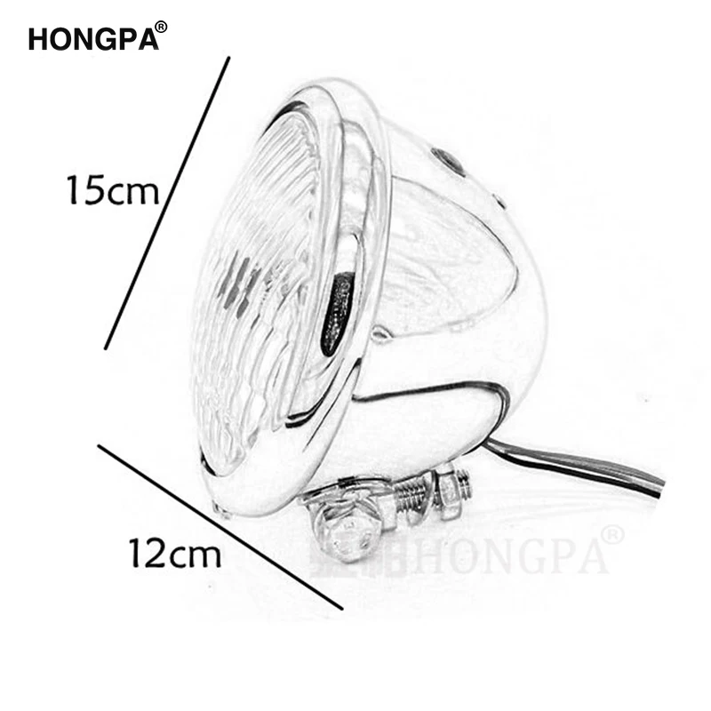 3 цвета 12 В мотоциклетные запчасти круглое кольцо винтажные фары дальнего и ближнего света для Harley Custom Кафе Racer Старая школа неопределенные