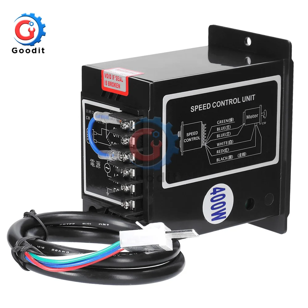 AC 400W 220V US-52 Motor Speed Controller Speed Pinpoint Regulator Forward and Backward 50Hz 60Hz Mini Motor Control Unit