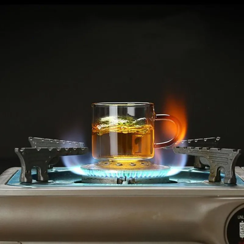 Чайник с толстым прозрачным стеклом маленькая чайная чашка 6 термостойкими