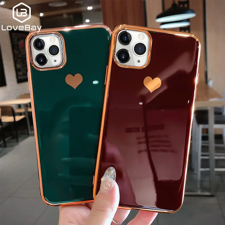 Однотонные Чехлы Lovebay ярких цветов для телефонов iPhone 11 11Pro XS Max 6 6S 7 8 Plus X XR милый