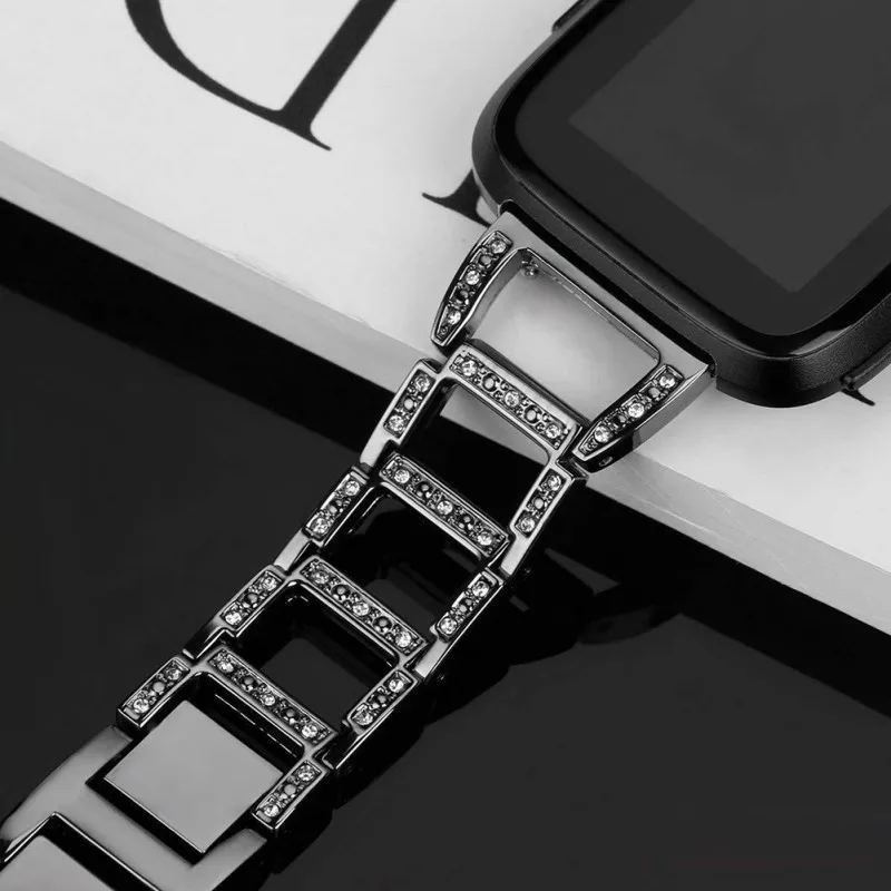 Сменный ремешок из нержавеющей стали регулируемые пряжки для ремня ForFitbit Versa Lite/Versa Watch