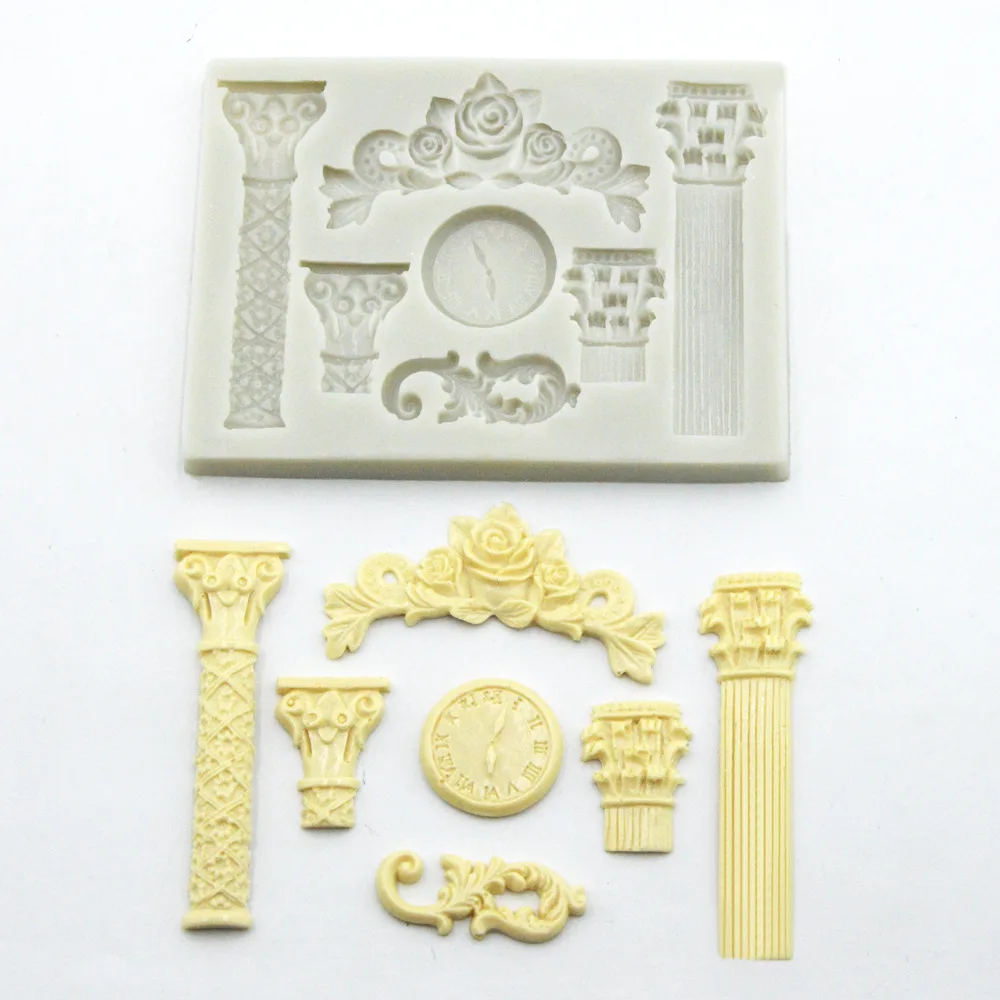 

Antique European Roman Pillar Chocolate Cake Mold Handmade Fondant Cake Mold Wedding Decoration Cake Baking Tool Cake Decorating