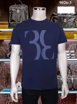 

Zanebono T shirt men cotton 2020 new summer Fashion casual Thin Breathable embroidery Simple Short sleeve Zanebono