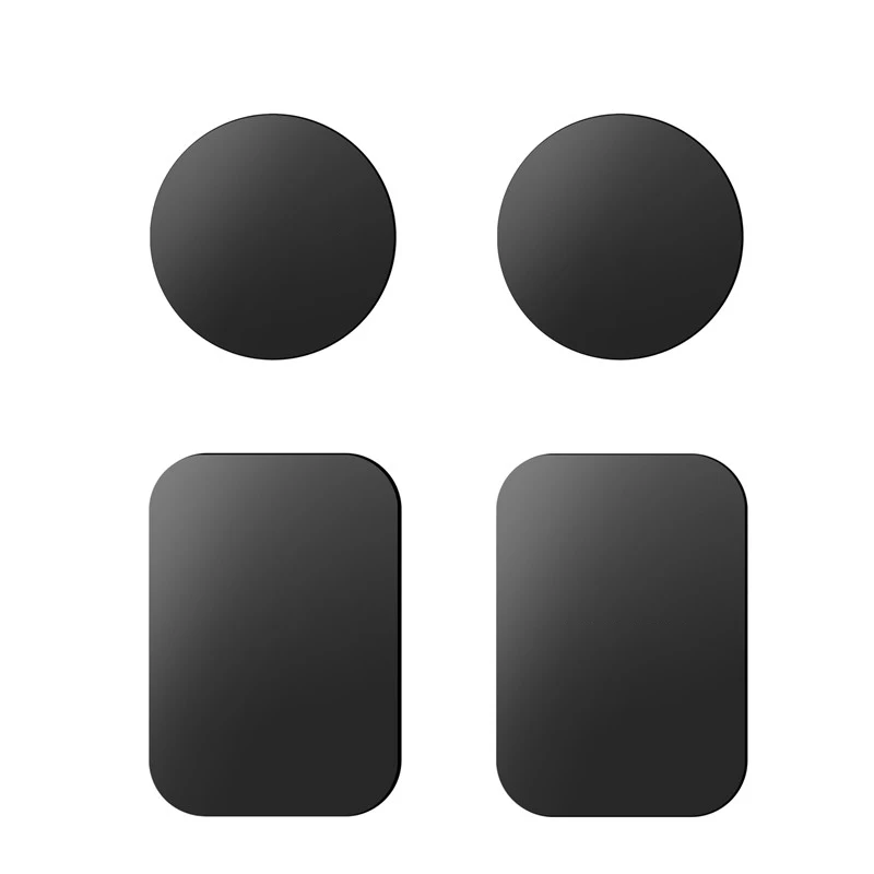 2 Square and 2 Round KSTUCNE металлическая пластина-диск для магнитного автомобильного держателя для телефона, железный лист, наклейка для магнитной подставки для мобильного телефона, автомобильная Адсорбция - Цвет: 2 Square and 2 Round