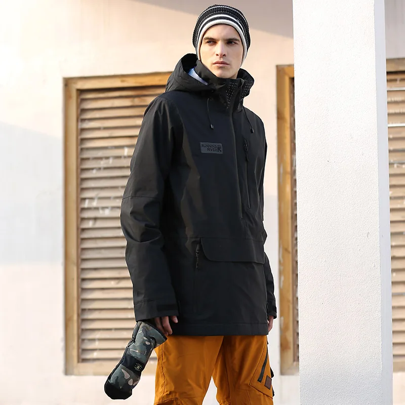 RUNNING RIVER Brand Men Snowboarding Hoodie High Quality Hooded outdoor Sports ski Snowboard Jacket 4 Colors 4 Sizes 0456
