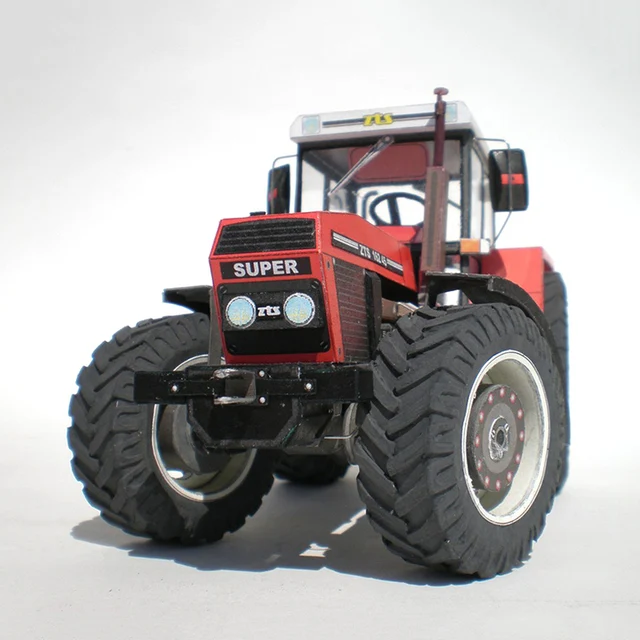 Zetor 162 45 Tractor 1:32 Czech Origami Art Folding 3D Paper Model Papercraft DIY Teens Adult Handmade Craft Toys ZX-024 3