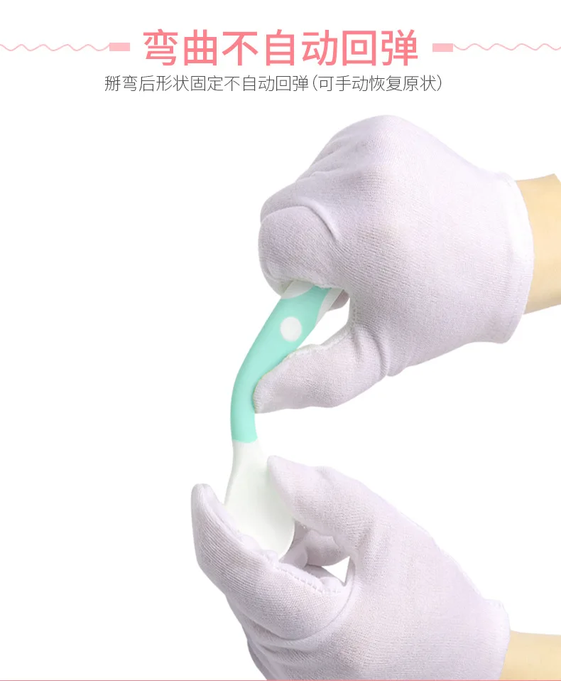 Infants Tableware fu shi shao Flexible Baby Spoon CHILDREN'S Tableware gui jiao shao Baby Tableware Wholesale