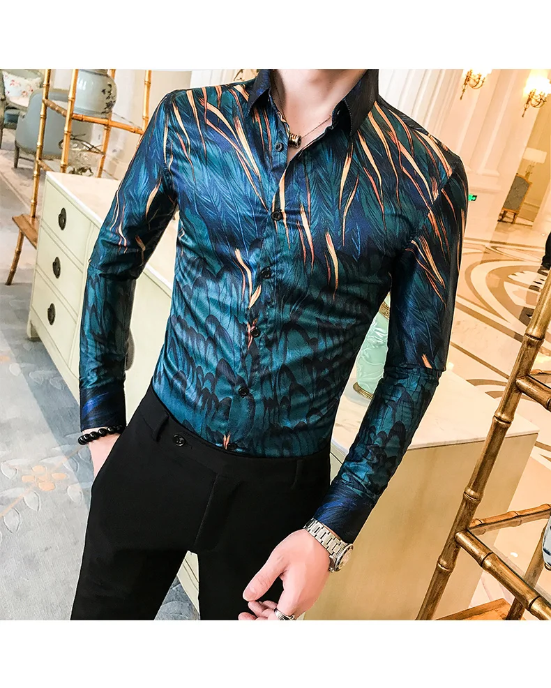 Брендовая одежда, осенняя мода, Мужские приталенные рубашки из чистого хлопка с длинным рукавом/мужские высококачественные повседневные рубашки для работы с отворотом