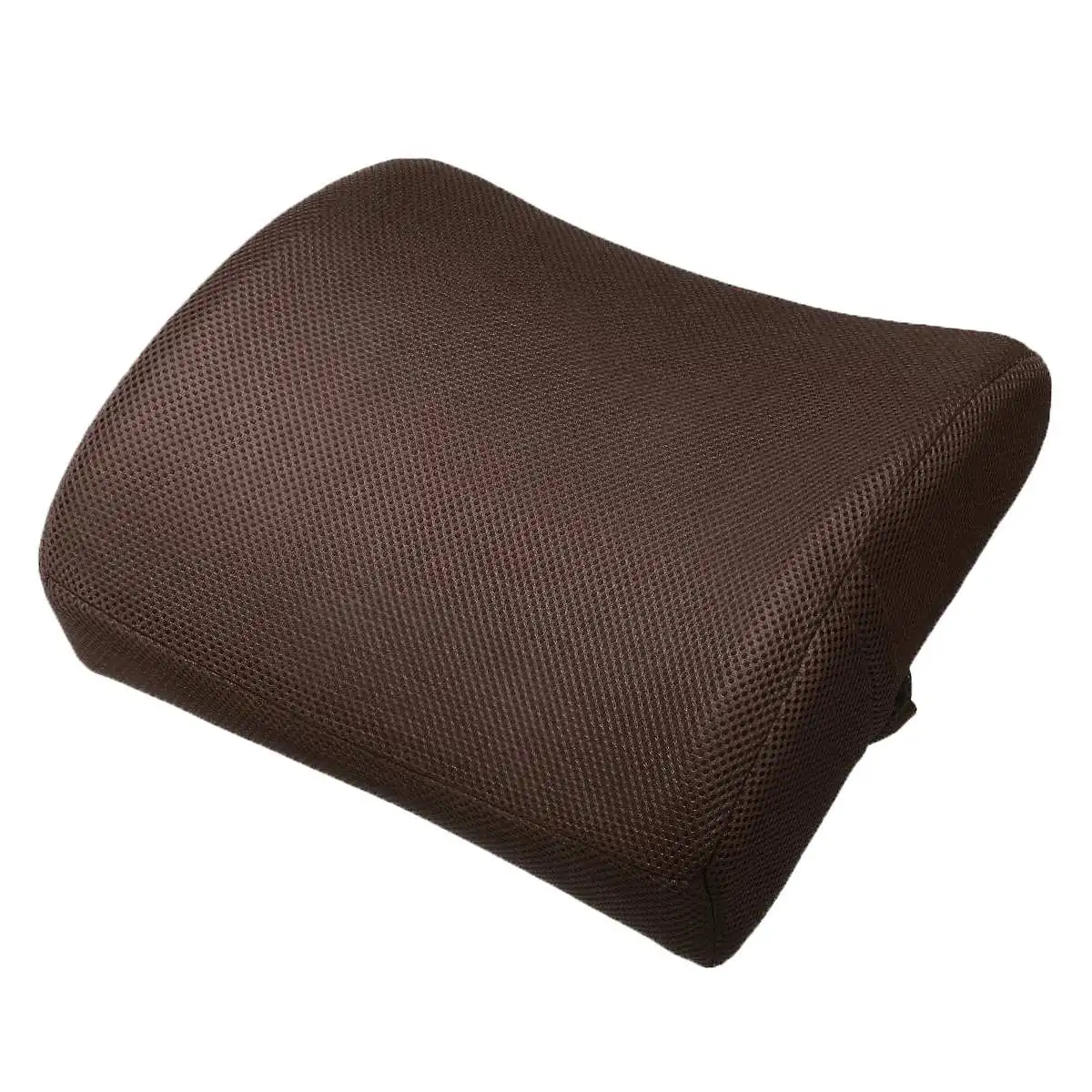 Coffee Soft Memory Foam Seat Pillows Breathable Lumbar Support Back Massager Waist Cushion For Chairs Home Office Relieve Pain Warm - Цвет: Coffee
