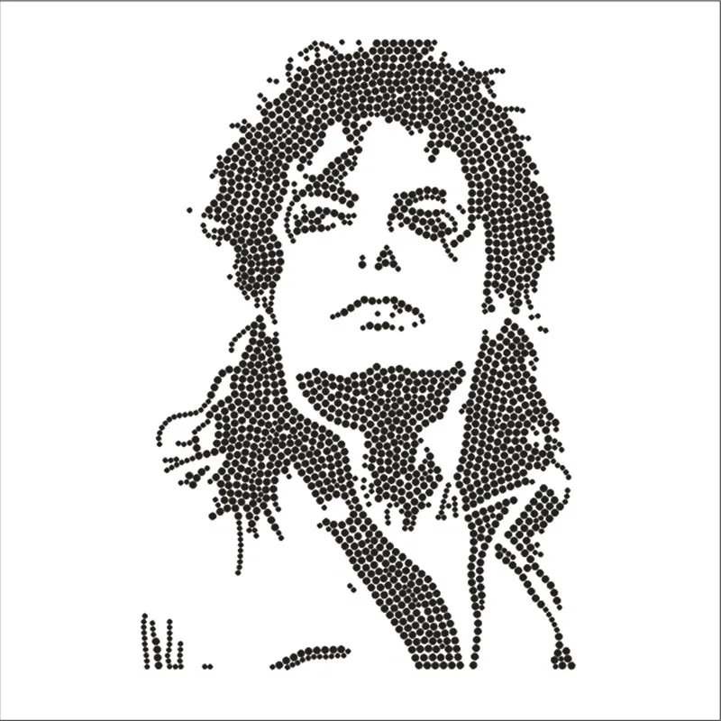 

Michael-Iron On Crystal Rhinestone Patches and Appliques, Custom Rhinestones for Crafts, Thermal Stickers, Hot Fix