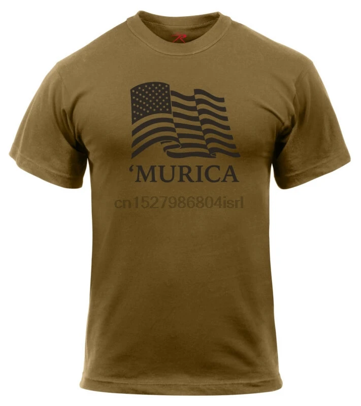 Американская патриотическая Спортивная Мужская футболка Murica USA Coyote Brown Rothco 2923 |