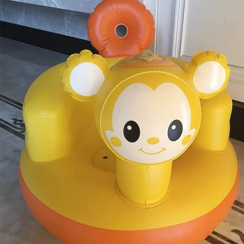 

New Baby Inflatable Bath Stool Sofa Baby Learning Sitting Dining Chair Portable Multifunctional Seat High Quality Durable