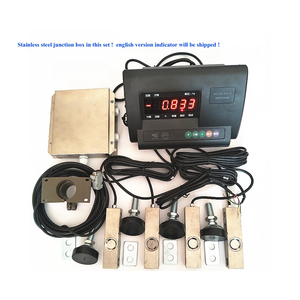 

English Version DIY small scale full set accessories load meter+ load cell (0.5-3tons) XK3190-A12+E