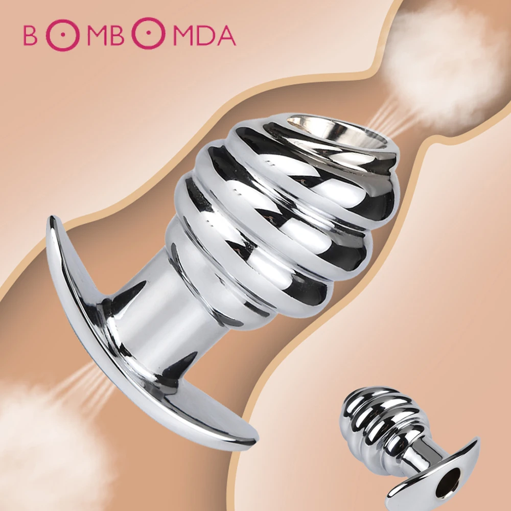 Metal Hollow Tunnel Anal Plug Douche Enema Prostata Massager Anus Sex Toys For Woman Men Gay Peep Vaginal Butt Dilator | Красота и