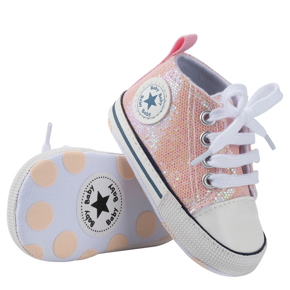 

Babies Canvas Sequin Shoes Sneakers New Toddler Shoes For Kids Casual Sports Anti-Slip Kids Children Soft Sole Toddler Shoes