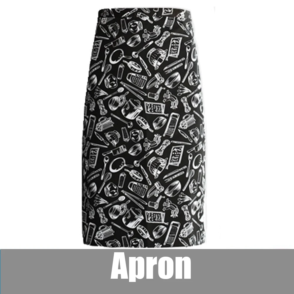 Apron 6 Пномпень на одно плечо Длинный рукав шеф Униформа Мужская кухонная Рабочая куртка кафе Парикмахерская бар испечь официант в кафе Рабочая Рубашка - Цвет: Apron 6