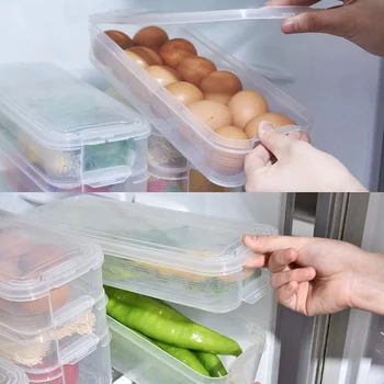 

Multi-layer Egg Box With Lid Stackable Plastic Egg Box Food Preservation Egg Storage Box For Microwave Crisper Container