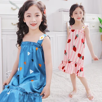 

summer girl Sleeping Dress Toddler Girls Nightgown slip dress Cartoon Children Princess Nightdress Clothing child night skirt