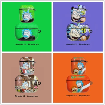 

Funny Cartoon Rick and Morty For Apple AirPods 1 2 Pro Charging Soft TPU Cover Wireless Bluetooth Earphone Case