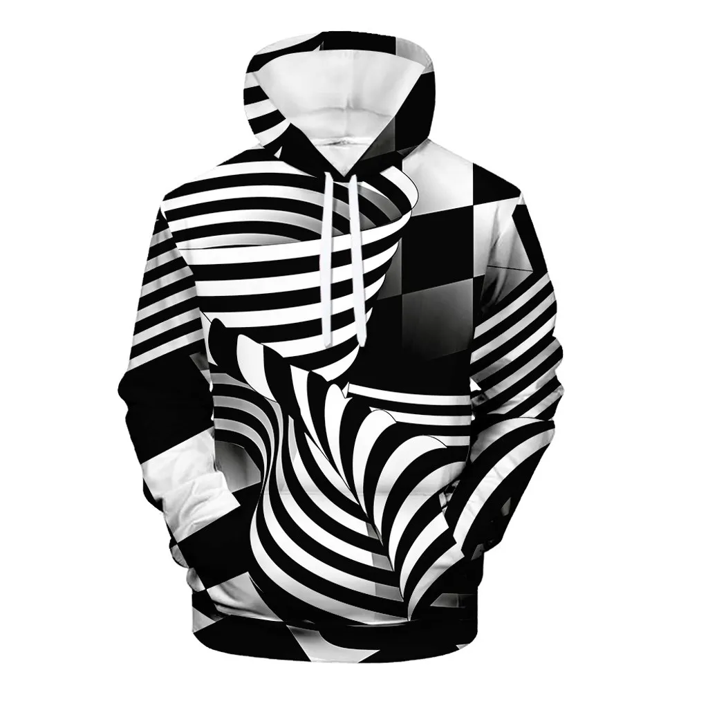 

Men's Hoodie Sasual 3D Printing Creative Long-Sleeved Hooded Long-Sleeved Sweater Drawstring Coat Stranger Thing Oversized Shirt
