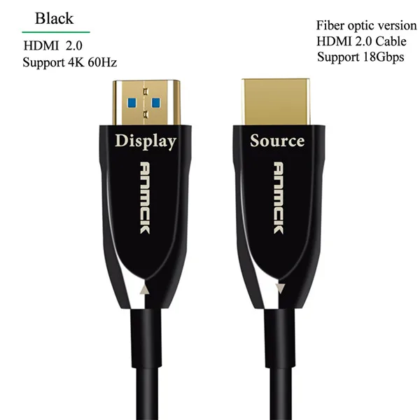 HDMI 2.0 HDMI 2.0 Cable 4K 60Hz Fiber Optical HDMI Male to Male Cord ARC HDR for HDTV Xiaomi Box Projector PS4 Cable HDMI 10m 30m 50m - Цвет: HDMI 2.0