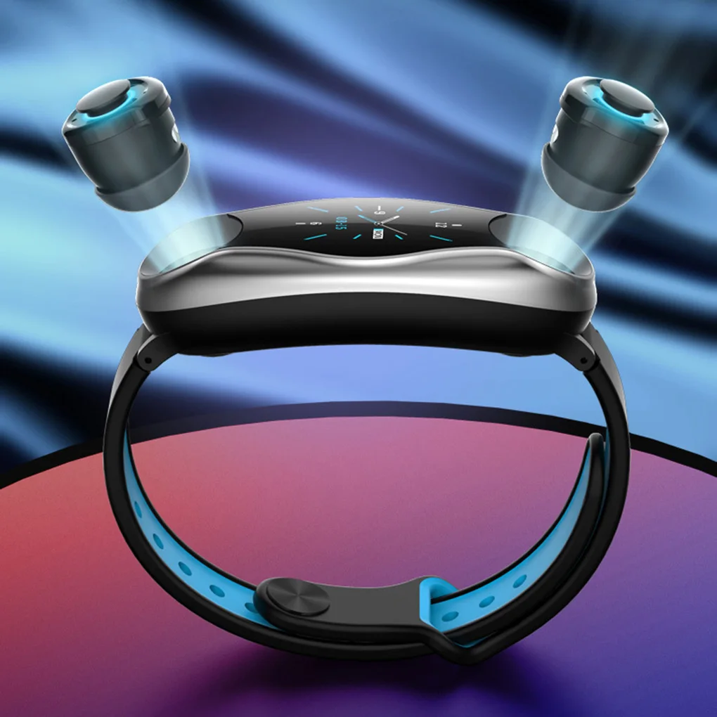 T90 Фитнес смарт-браслет Смарт-часы 2-в-1 Беспроводной наушники Bluetooth 5,0 наушники