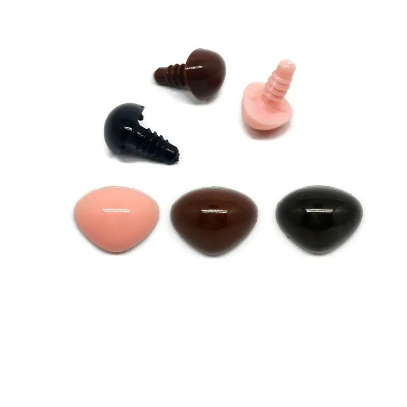 Safety Plastic Black/Pink/Brown Noses For Teddy Bear Doll DIY Accessories For Stuffed Animal Toy 4.5mm-18mm 100pcs/lot Free Ship
