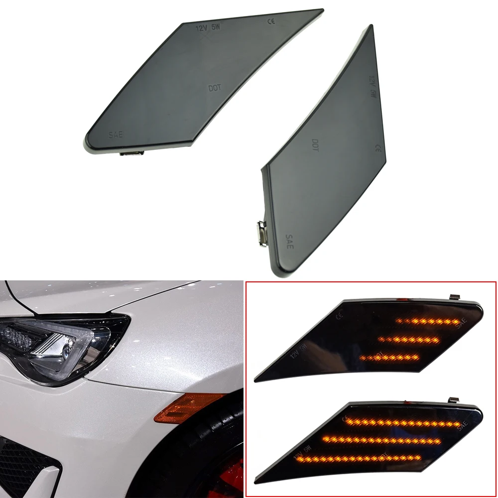 For Toyota 86 FT86 GT86 Scion FR-S 2013-2019 LED Dynamic Fender Turn Signal Light Side Marker Lamp SC2555100 |