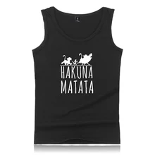 Лев Король хакуна матата 2D печать хлопок модная мужская летняя майка с бретелями пальто без рукавов Горячая тренд Повседневная одежда жилет