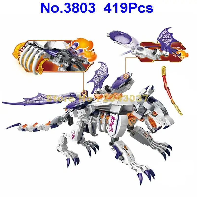 419 шт. строительные блоки с гироскопом Путешествие west attack white bone летающий дракон |
